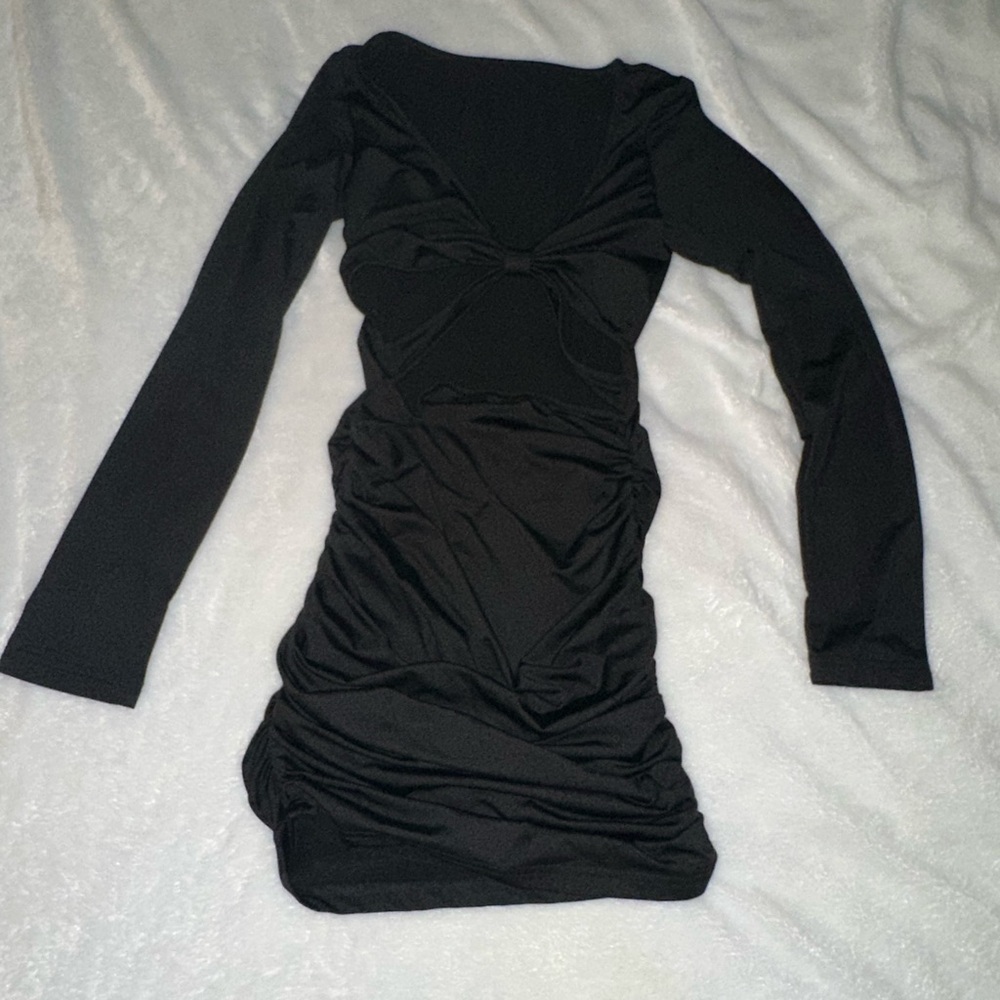 Source Unknown Black Long Sleeve Dress